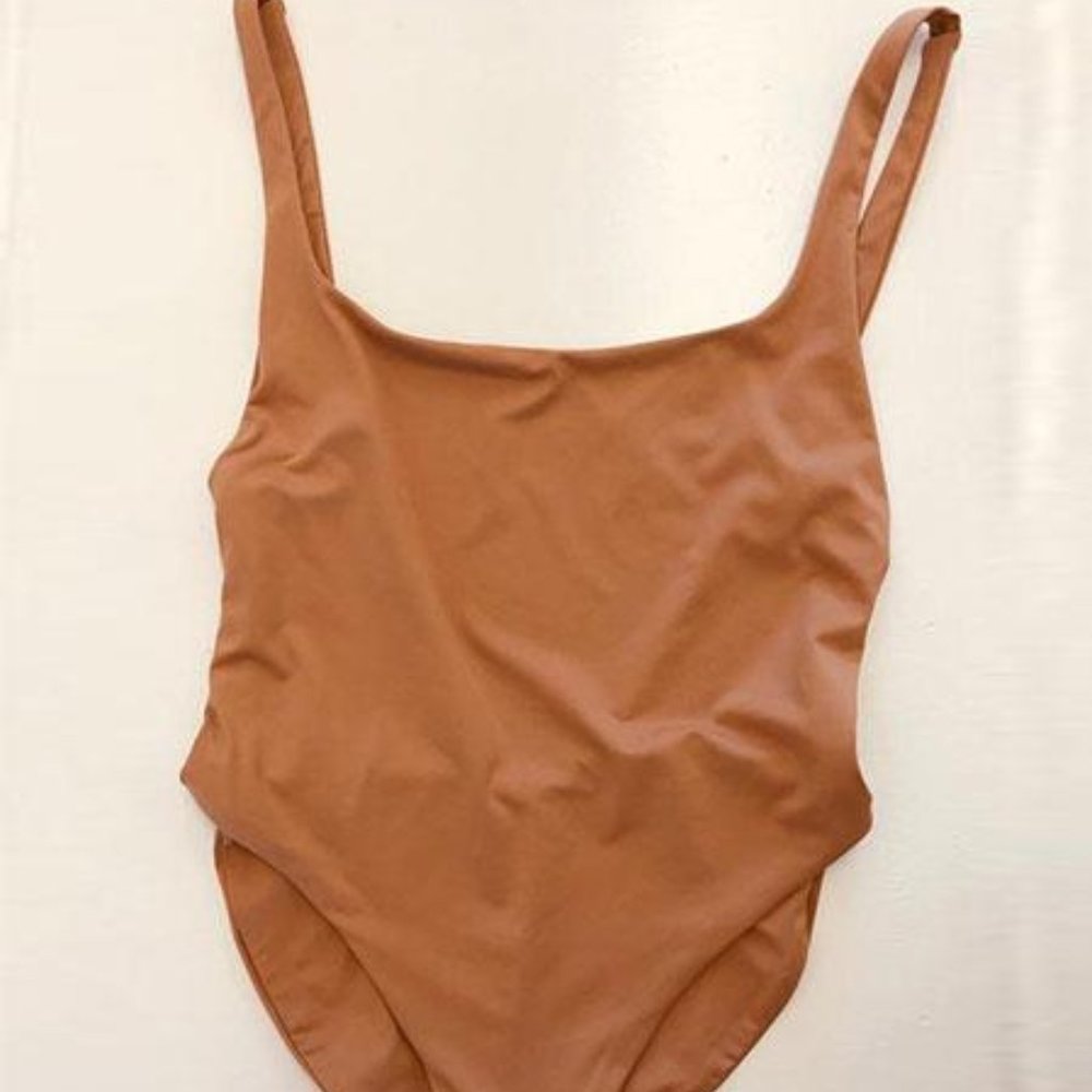 Stone Fox Swim Hazelnut One Piece Size Small